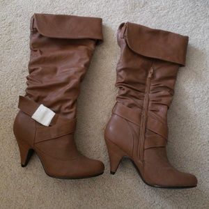 Tall brown boots